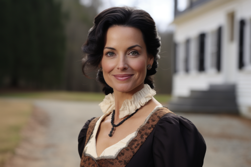 Elegant regency gentlewoman at historic mansion Elegant regency gentlewoman at historic mansion