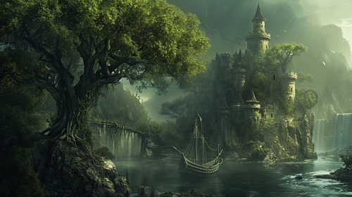 Ominous Elven Tree Village Port