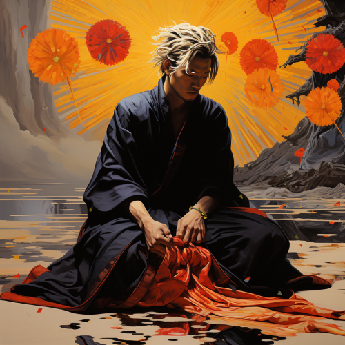 Intriguing depiction of emotional distress and inner battle