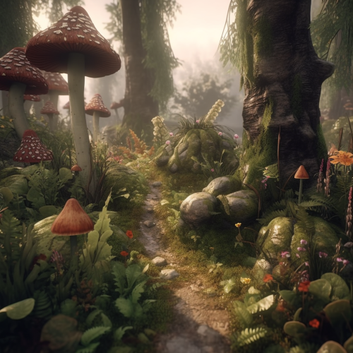Beautiful enchanted forest scenery in 4k 3D Beautiful enchanted forest scenery in 4k 3D