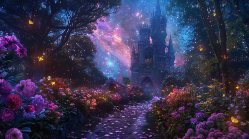 Magical enchanted forest pathway image Magical enchanted forest pathway image