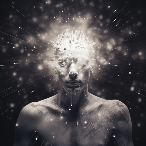 Ephemeral male star god in cosmic universe Ephemeral male star god in cosmic universe