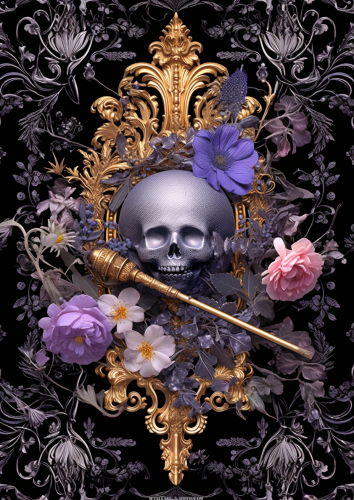 Ethereal Art with Blue Moon and Stars