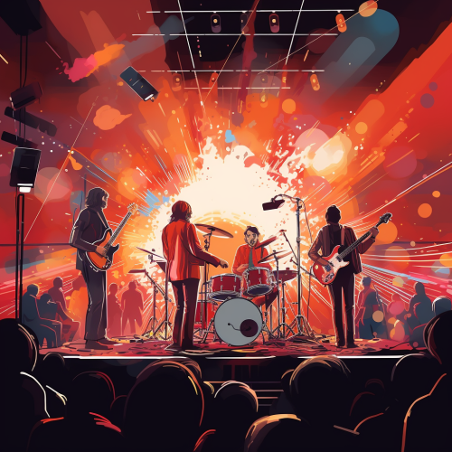 Band illustration for event poster