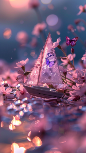 Colorful Fairy Tale Ocean Scene