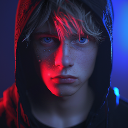 Blonde male musician portrait Blonde male musician portrait