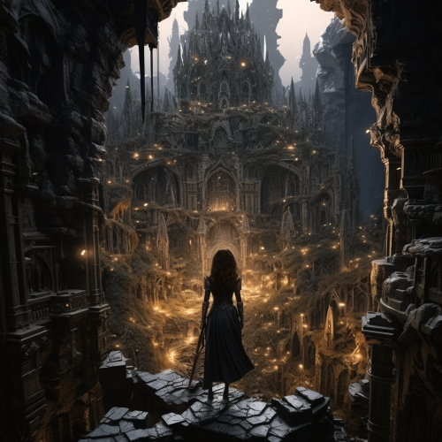 Hyperrealistic dark fantasy kingdom image Hyperrealistic dark fantasy kingdom image