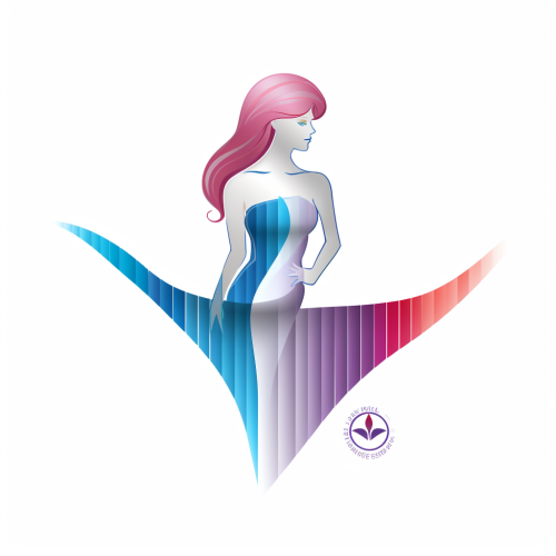 Logo with Feminin Symbol and Statistics Logo with Feminin Symbol and Statistics