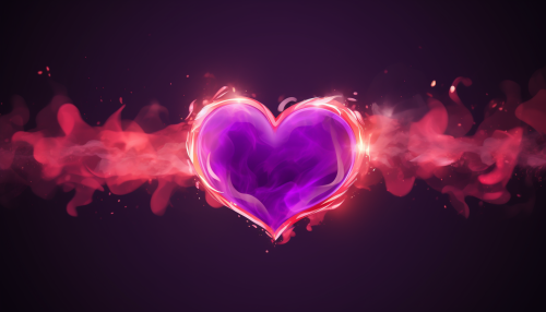 Firey Purple Heart Social Media Banner Firey Purple Heart Social Media Banner