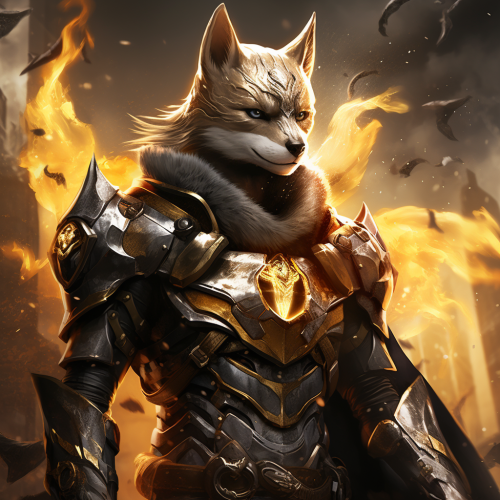 The Flash as a knight with a fox The Flash as a knight with a fox