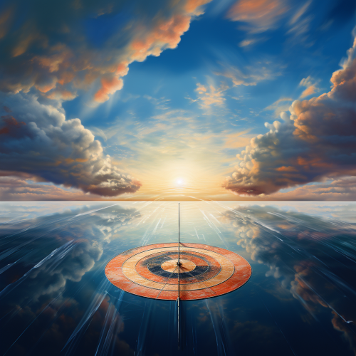 Floating Sky Target with Hit Bullseye Floating Sky Target with Hit Bullseye