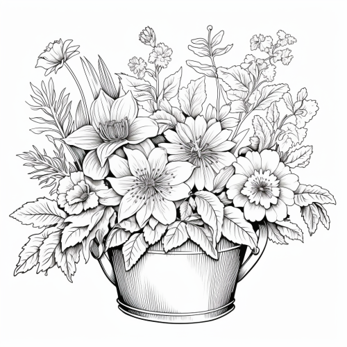 Colorful Flower Arrangement in Zinc Tub Colorful Flower Arrangement in Zinc Tub