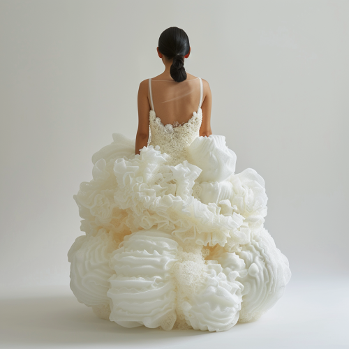 avant-garde foam sealant dress