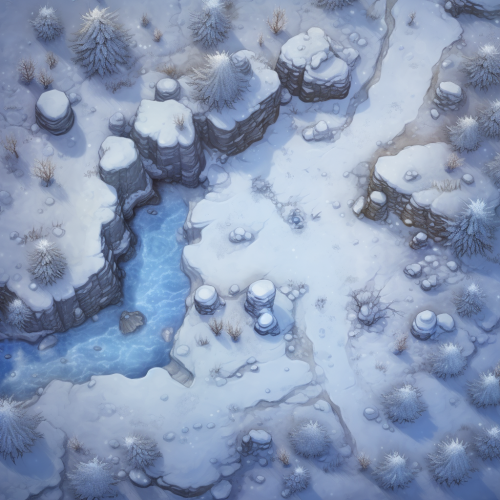 Winter battle map in frozen north