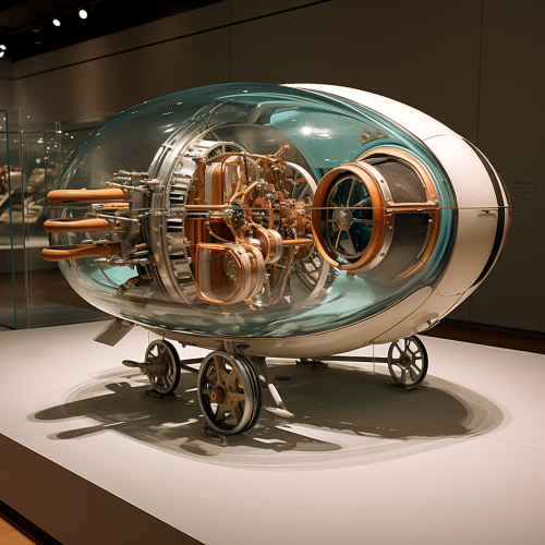 Futuristic transport machine with propellers and gyroscopic technology Futuristic transport machine with propellers and gyroscopic technology