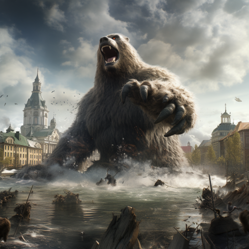 Destructive giant sloth in Stockholm