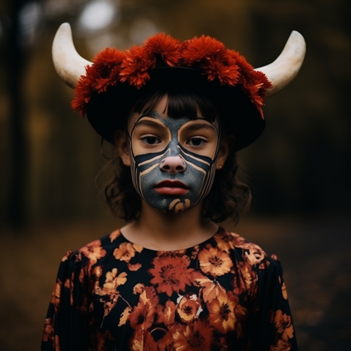 Girl with Ox Face Paint Girl with Ox Face Paint