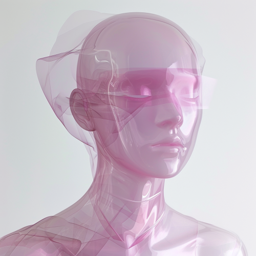 Transparent glass manikin on white background Transparent glass manikin on white background