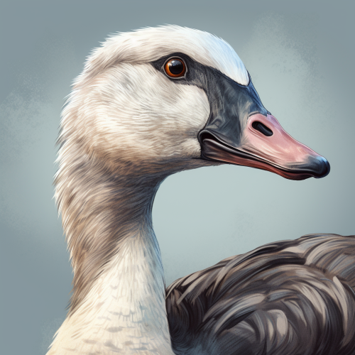 Beautiful goose portrait illustration