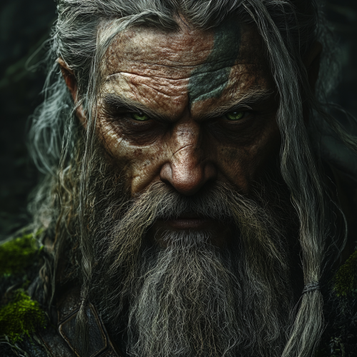 Gothic warrior forest ranger portrait Gothic warrior forest ranger portrait