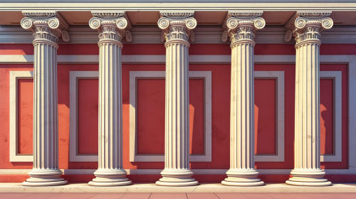 Greek Columns Types Illustration Greek Columns Types Illustration