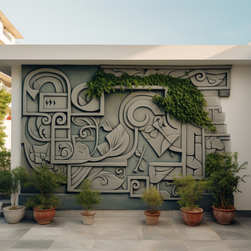 Beautiful Greek Sculpted Symbols with Plants Beautiful Greek Sculpted Symbols with Plants