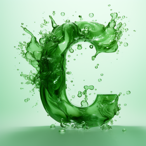 Green water flowing c on sunlite background