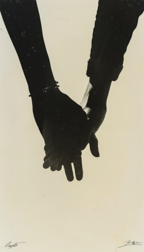 Hands Holding Each Other Silhouette