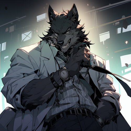 Handsome Werewolf Smiling Lab Coat Handsome Werewolf Smiling Lab Coat