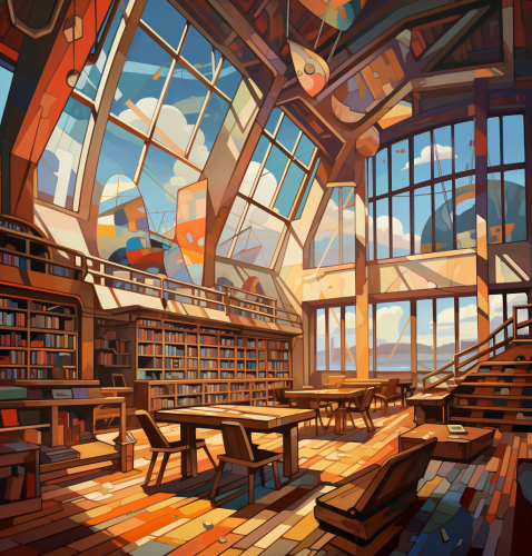 Noah's Ark-inspired library illustration Noah's Ark-inspired library illustration