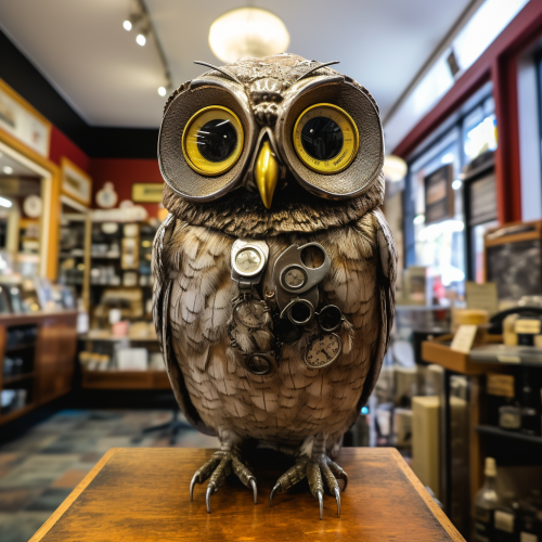 High school student using coin-operated binoculars