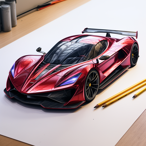 Hypercar concept art drawing Hypercar concept art drawing