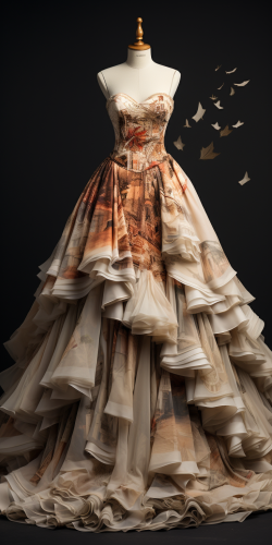 Beautiful dress telling a story