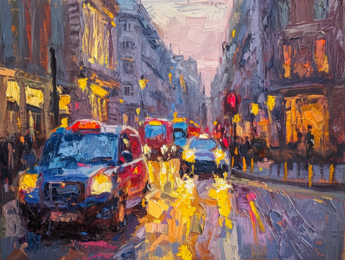 Impressionist British Street Painting 2020s Impressionist British Street Painting 2020s