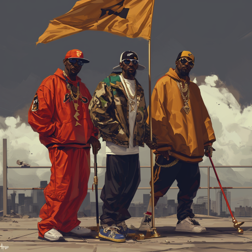 Medal Ceremony with Flag and Pimp Hat