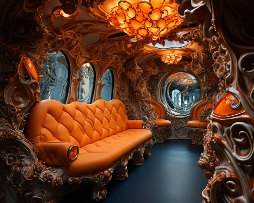 Luxury Baroque Bus Interior Design Luxury Baroque Bus Interior Design