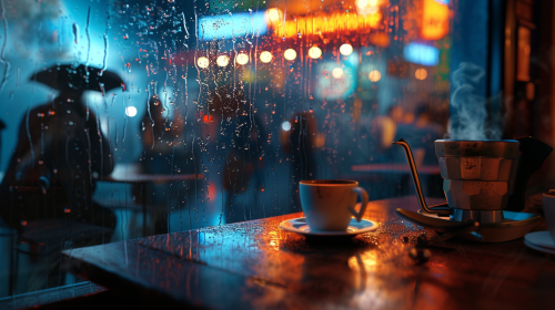 Jazz Cafe Rainy Night