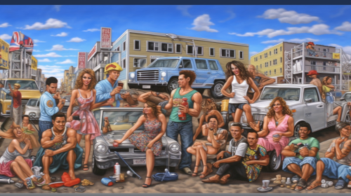 Comical representation of the Jersey Shore characters