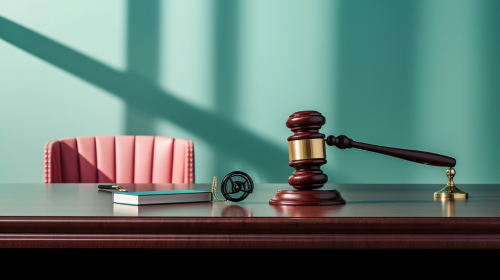 Judge's Gavel on Desk Judge's Gavel on Desk