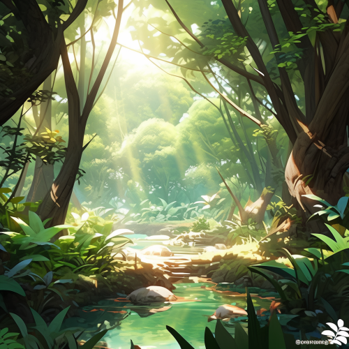 Stunning Jungle Stream Sky Art Stunning Jungle Stream Sky Art