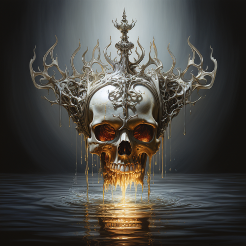 Mystical flow of light through a soul's skull Mystical flow of light through a soul's skull