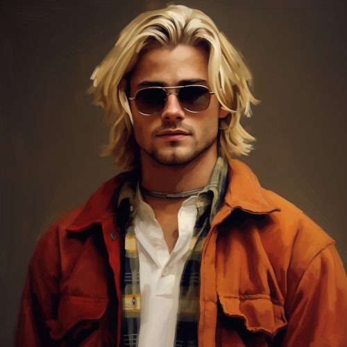 Kurt Cobain in preppy attire Kurt Cobain in preppy attire