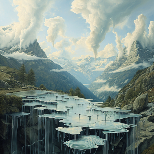 Surreal Lac des Dix Valais Switzerland Landscape Surreal Lac des Dix Valais Switzerland Landscape