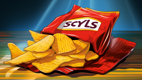 Lays Chips Bag for Silicon GPU Microchips Lays Chips Bag for Silicon GPU Microchips