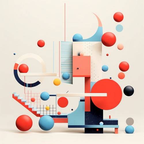 vibrant life with geometric shapes vibrant life with geometric shapes