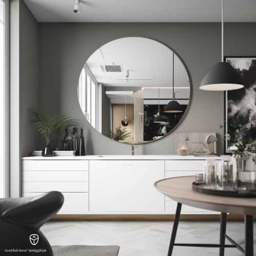 White Pond Mirror in Luxurious Living Room White Pond Mirror in Luxurious Living Room