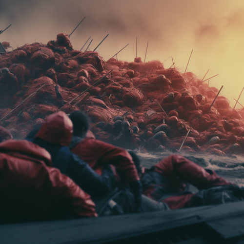 Tidal wave causing mass casualties in London