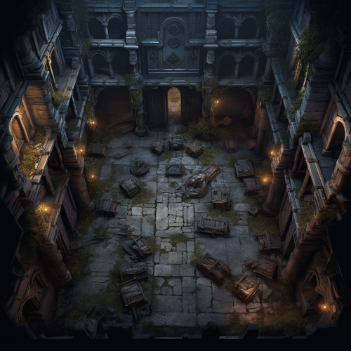 Dilapidated interior of Mages Guild Dilapidated interior of Mages Guild