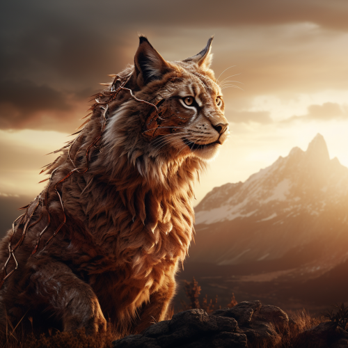 Magical Lynx in Golden Light