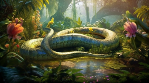 Majestic serpent in the Garden Majestic serpent in the Garden